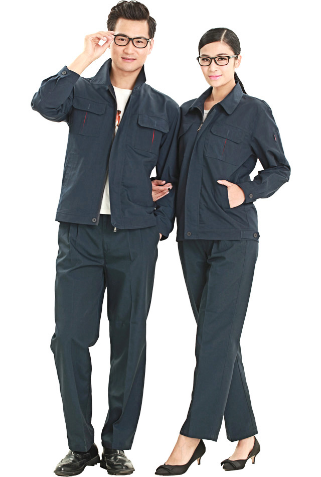 KG-318款滌棉帆布單層茄克套裝工作服 勞保服 工裝 洪瑞 KG-318款滌棉帆布單層茄克套裝工作服 勞保服 工裝